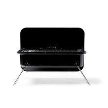 Barbacoa portátil de acero inoxidable Negro Talla Única Adulto