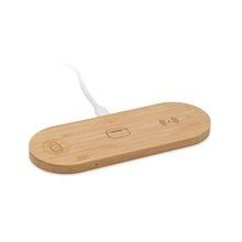 Base de carga inalámbrica 3 en 1 Madera