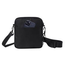 Bandolera RPET con bolsillo central Neg
