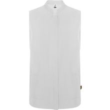 Bata Trabajo Sin Mangas y Cuello Mao Blanco Xs