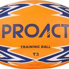 Balón de rugby fácil agarre y cosido a mano Orange / Navy / White Taille 3