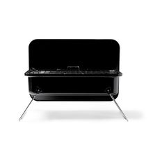 Barbacoa portátil de acero inoxidable Negro