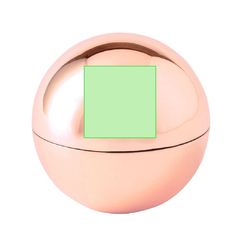 Balsamo labial de vainilla en esfera metalizada | En la tapa | 15 x 15