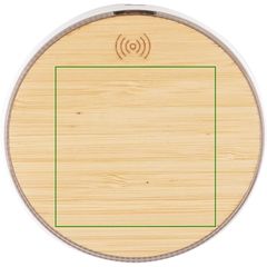 Base de Carga 5W con Cubierta de Bambú | Frontal | 60 x 60