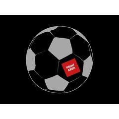 Balón de reglamento azul y rojo | 1 gajo  balon | 50 x 46