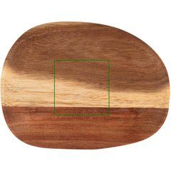 Bandeja Ovalada de Madera de Acacia | Frontal | 50 x 50
