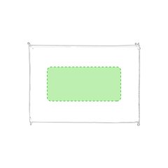 Bandera tamaño XL 100x70cm en suave poliéster publicitaria | Cara A Centrado | 650 x 300