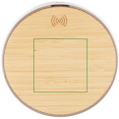 Base de Carga 5W con Cubierta de Bambú | Frontal | 45 x 45