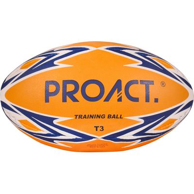 Balón de rugby fácil agarre y cosido a mano Orange / Navy / White Taille 3
