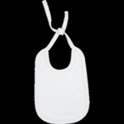 Babero Algodón Reversible con Cordón White