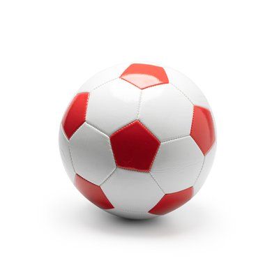 Balón de fútbol tamaño 5 en polipiel Rojo Talla Única Adulto