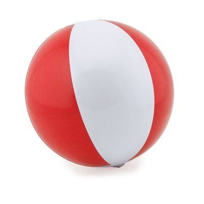 Balón inflable PVC con válvula Blanco/Rojo