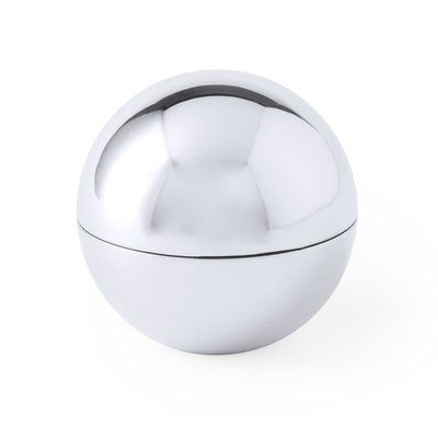 Balsamo labial de vainilla en esfera metalizada Plateado