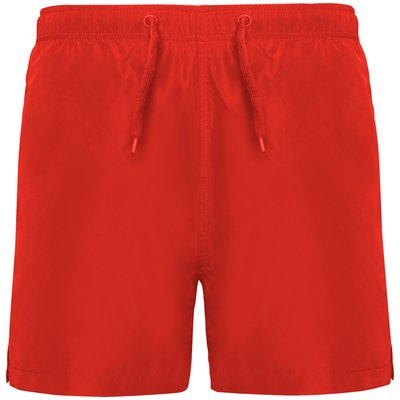 Bañador Ajustable con Bolsillos y Slip Interior Rojo M