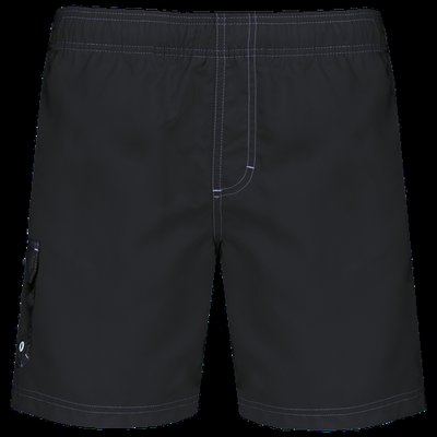 Bañador con cintura elástica y bolsillos Black XS