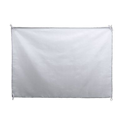 Bandera tamaño XL 100x70cm en suave poliéster publicitaria Blanco