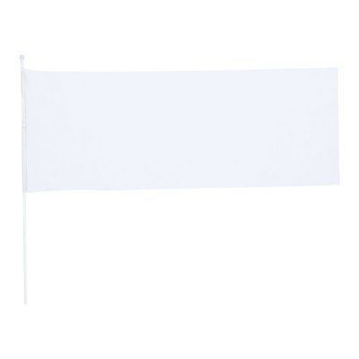 Banderín XL de Poliéster 80x30 Blanco