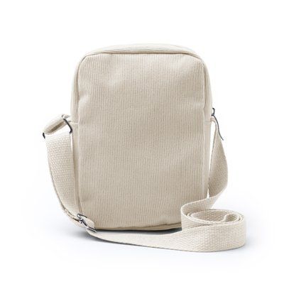 Bandolera de pana con cierre de cremallera Beige Talla Única Adulto