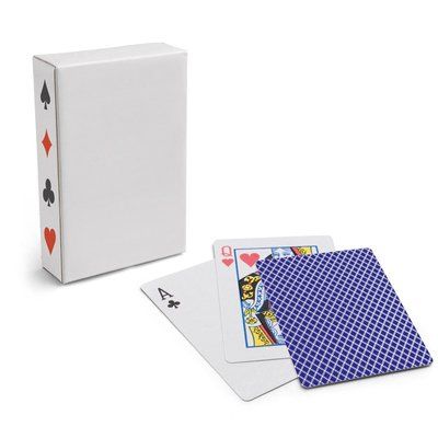 Baraja en caja de papel Azul
