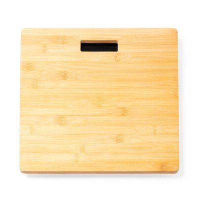 Báscula de bambú con función peso y temperatura Crudo Talla Única Adulto