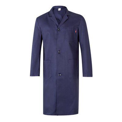 Bata de sarga con botones Azul 60