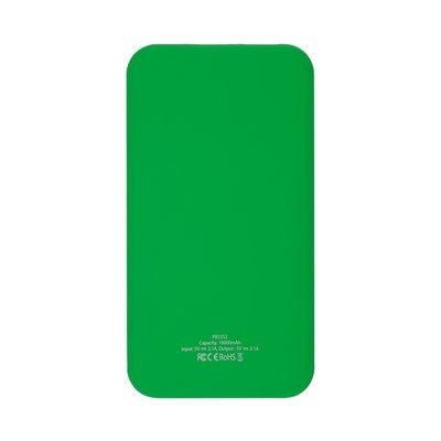 Batería externa de 10000 mAh VERDE HELECHO/BLANCO Talla Única Adulto