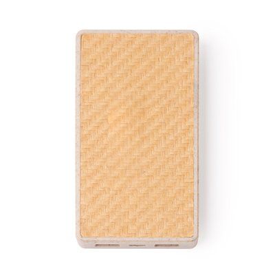 Batería externa 10000mAh con fibra de trigo Crudo