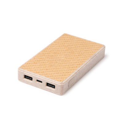 Batería externa 10000mAh con fibra de trigo