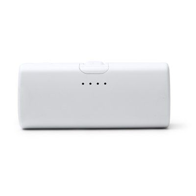 Batería externa de 5000 mAh con linterna Blanco