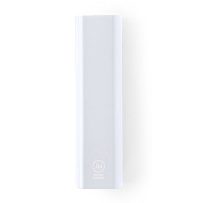 Batería externa de aluminio con 2600mAh Blanco