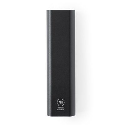 Batería externa de aluminio con 2600mAh Negro