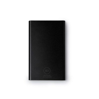 Batería externa de aluminio reciclado Negro