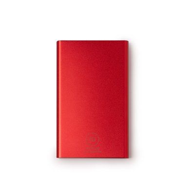 Batería externa de aluminio reciclado Rojo Talla Única Adulto