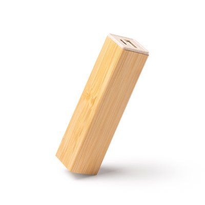 Batería externa de bambú con 2200 mAh