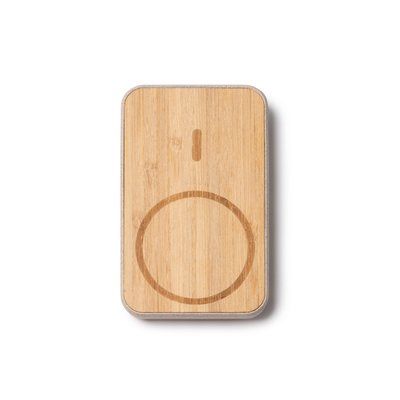Batería externa de bambú 5000 mAh Crudo