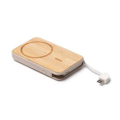 Batería externa de bambú 5000 mAh