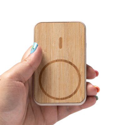 Batería externa de bambú 5000 mAh