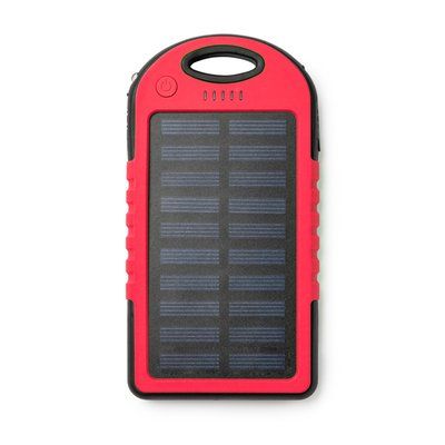 Batería externa solar con 4000mAh Rojo