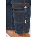 Bermuda denim multibolsillos hombre