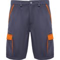Bermuda Flexible con Bolsillos Plomo/Naranja S