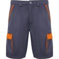 Bermuda Flexible con Bolsillos PLOMO/NARANJA XL