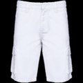Bermuda multibolsillos sostenibles White 4XL