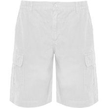 Bermuda con Cintura Elástica y 6 Bolsillos Blanco S