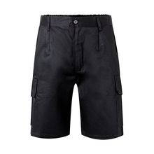 Bermudas multibolsillos de sarga Negro 36
