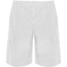 Bermuda con Cintura Elástica y 6 Bolsillos Blanco S
