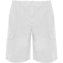 Bermuda con Cintura Elástica y 6 Bolsillos Blanco S