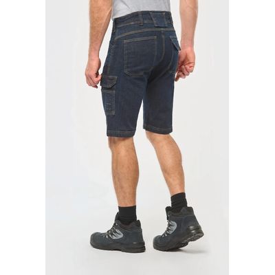Bermuda denim multibolsillos hombre
