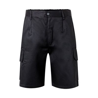 Bermudas multibolsillos de sarga Negro 36