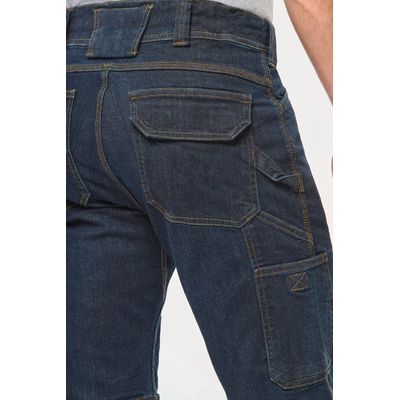 Bermuda denim multibolsillos hombre