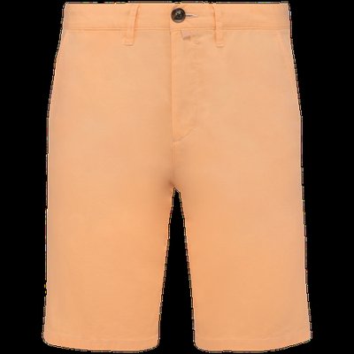 Bermuda chino algodón orgánico Pastel Apricot 40 FR